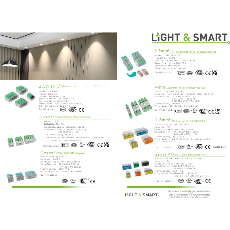 Accesories and connectors catalogue LAS 