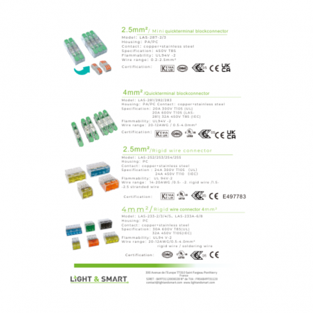 Quickterminal Bloc connectors 