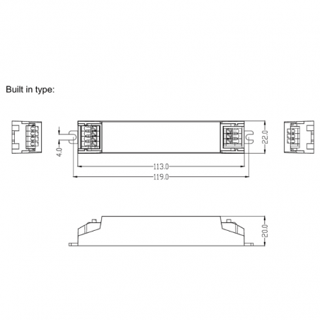 CC15W100-700-UT DALI NFC 