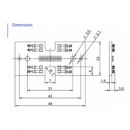 RecLED 48x23mm  