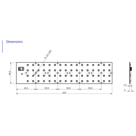 RecLED 223x50mm  
