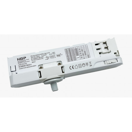 Black 30W constant‑current in‑track driver providing a 200–700mA range, stable and efficient operation, and full protection feat