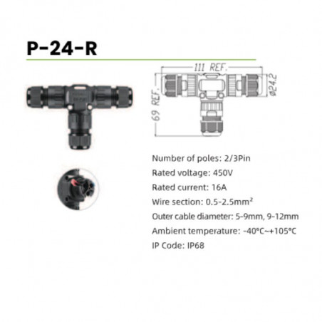 IP 68 Connector Screw Less 