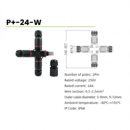 IP 68 Connector Screw Less 
